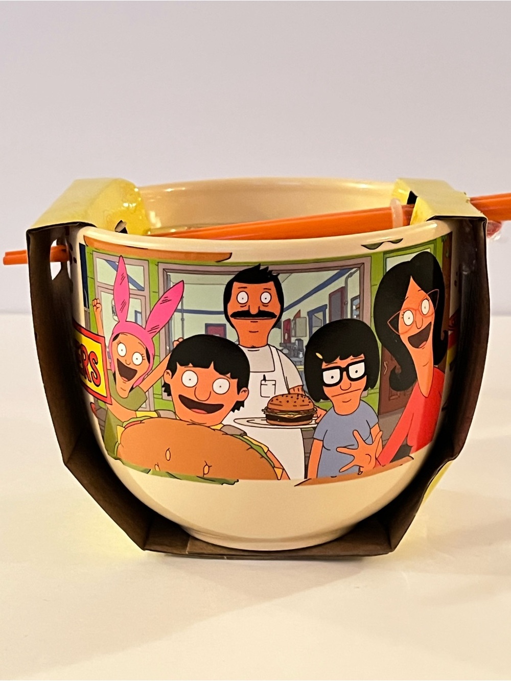 Bob's Burgers Ramen Bowl Set with Chopsticks and Spoon - Picture 2 of 8